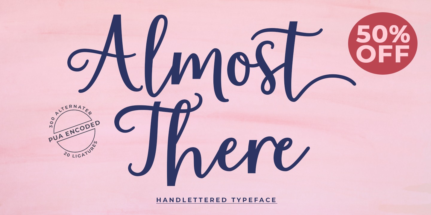 Schriftart Almost There Script